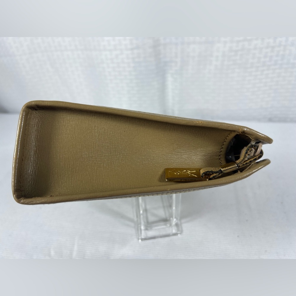 7034: Vintage Yves Saint Laurent YSL Ribbed Canvas Clutch Pouch - Picture 7 of 16